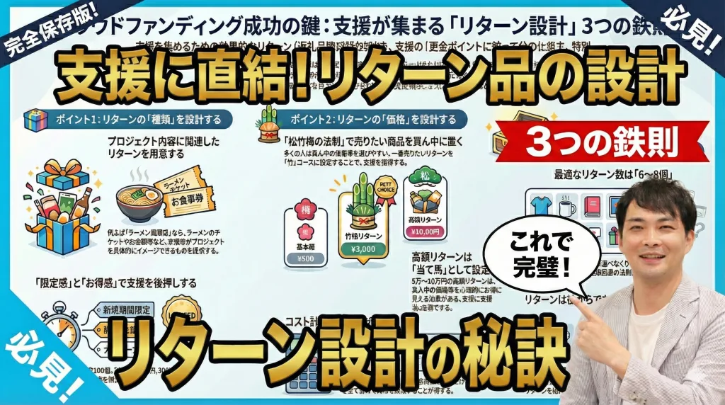 支援に直結！リターン品の設計