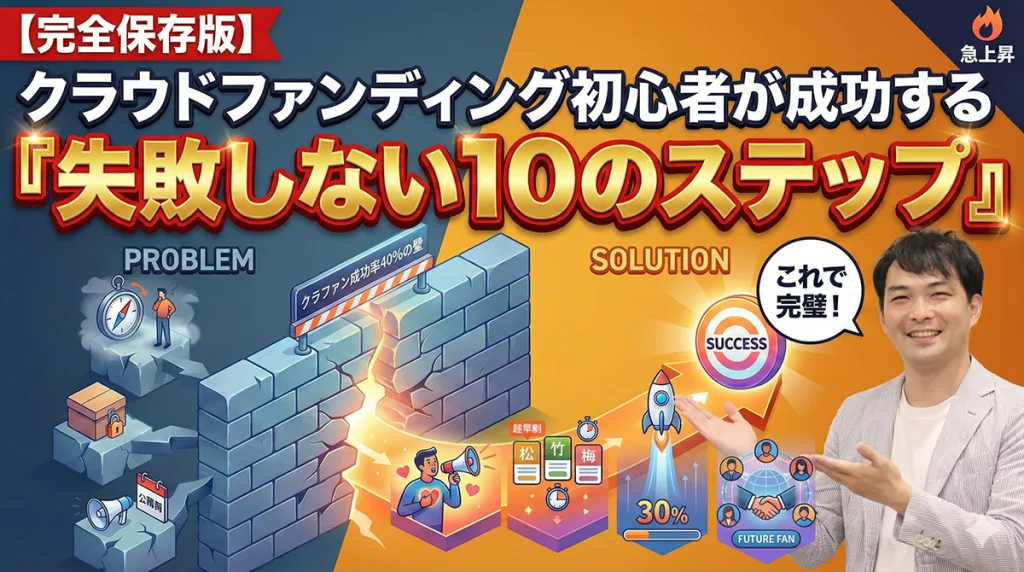 【完全保存版】クラウドファンディング初心者が成功する「失敗しない10のステップ」