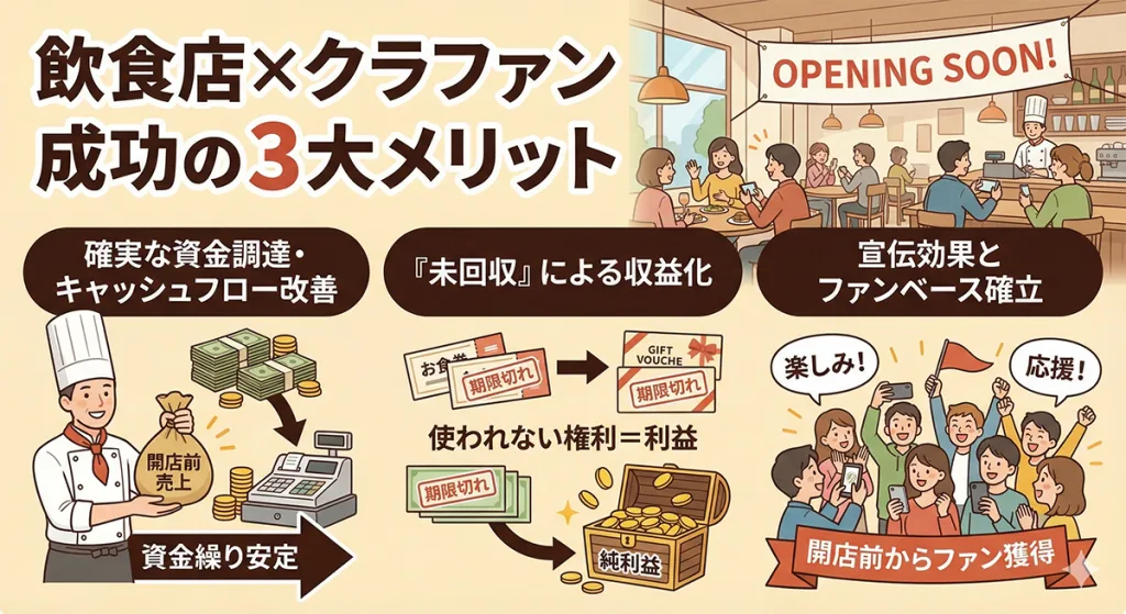 飲食店がクラファンを活用する主なメリット