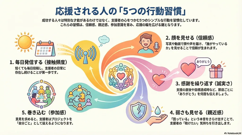 今日から真似できる!応援される人の「5つの行動習慣」